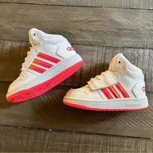 Toddler size 6 adidas high top sneakers EUC